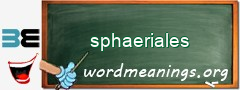 WordMeaning blackboard for sphaeriales